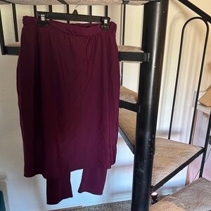 2XL Plum ATHLETIC Skirt with Leggings